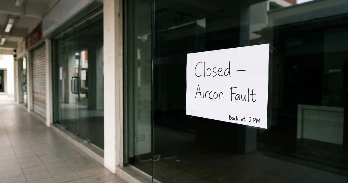 Retail outlet closed due to aircon failure