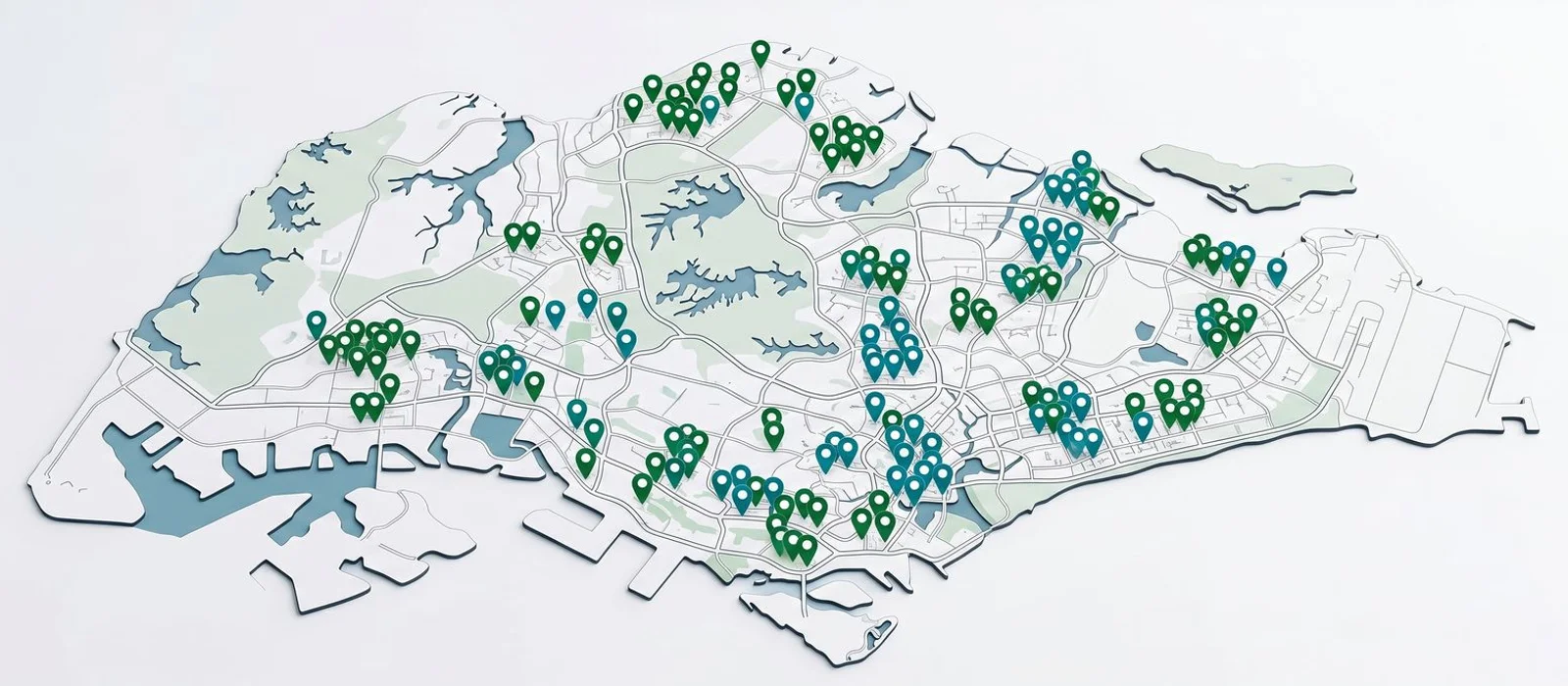Singapore service coverage map