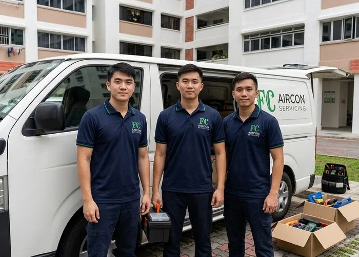 FC Aircon Servicing team at the Jurong West HQ